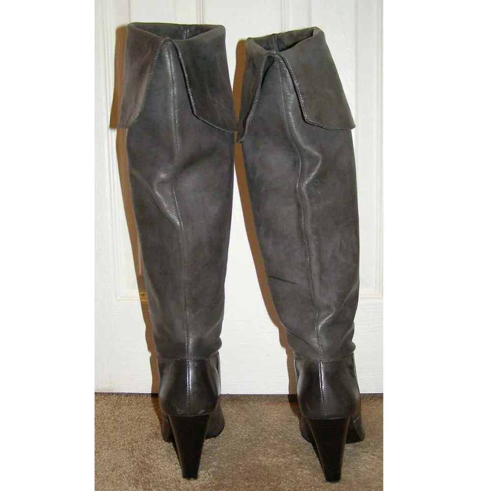 Over the Knee Calvin Klein sz 9 Gray Leather Boots